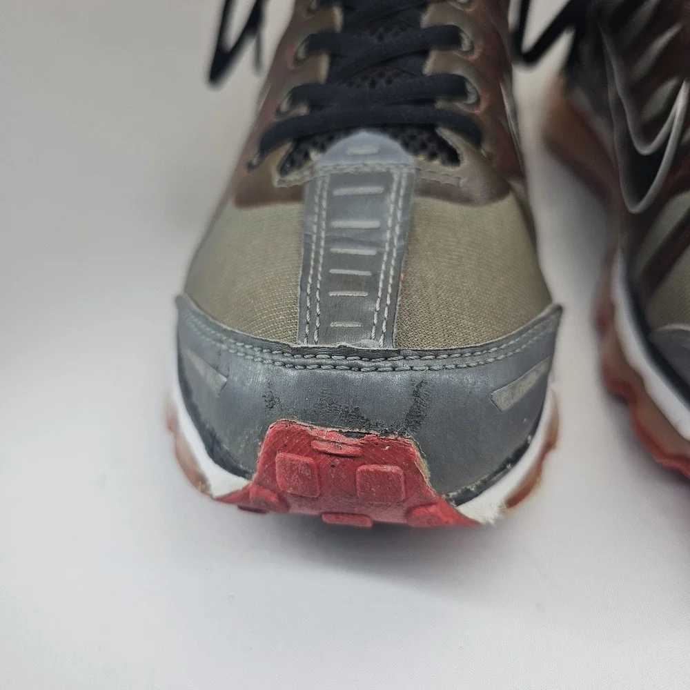 Nike Air Max 2009 Men's 8.5 Gray Black Red Running Shoes Sneakers 354744-003